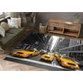thumbnail image 1 of Taxi of New York Rug, Office Rug, New York Rug, Landscape Rugs, Large Rug, Gift For Him, Classic Rug, Pattern Rug, Gift For Her, Yellow Rug, 2.3'x3.3' - 70x110 cm, 1 of 5