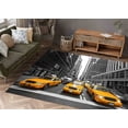 thumbnail image 1 of Taxi of New York Rug, Office Rug, New York Rug, Landscape Rugs, Large Rug, Gift For Him, Classic Rug, Pattern Rug, Gift For Her, Yellow Rug, 2.6'x6.5' - 80x200 cm, 1 of 5