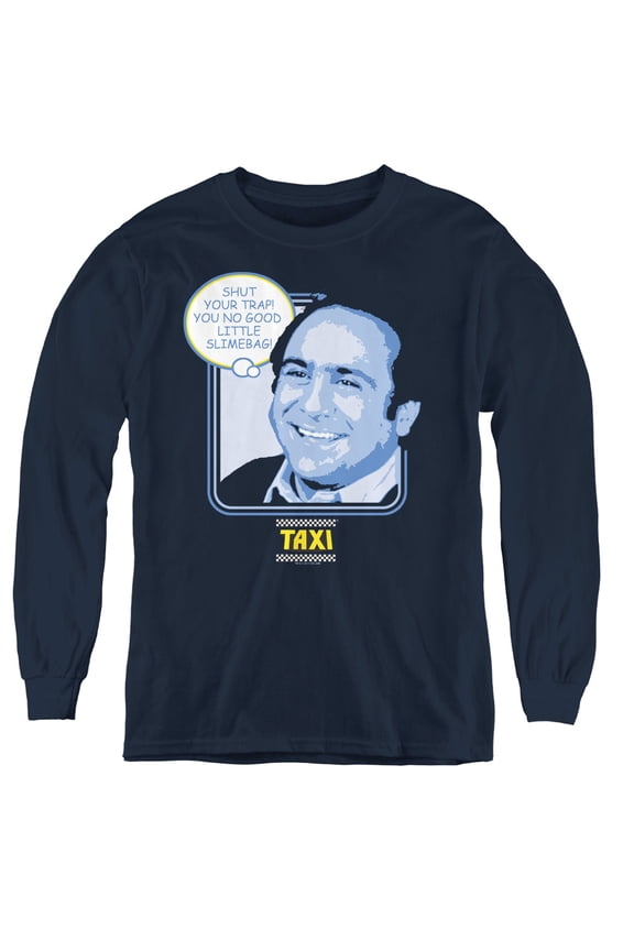 Taxi Shut Your Trap Youth Long Sleeve T-Shirt Navy