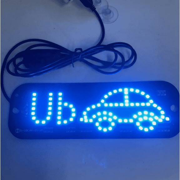 Taxi Sign Light LED USB Car Sign Lamp with Suction Cups Light Sign Blue