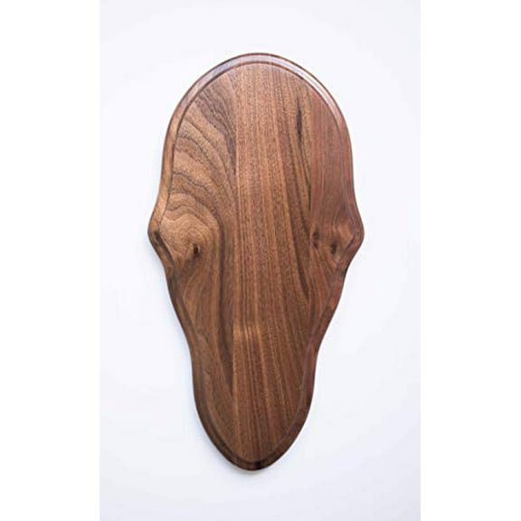 Taxidermists Woodshop Walnut Classic Deer European Skull Mount Face Plate Plaque