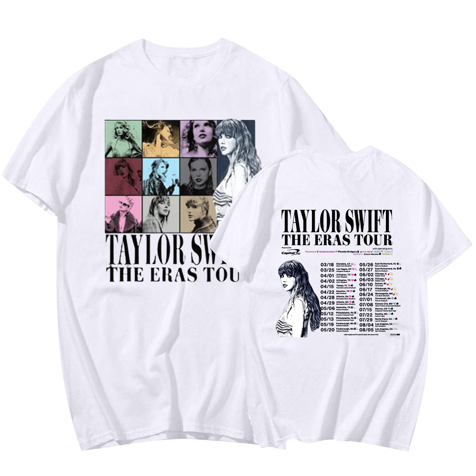 Taylor's T-shirt Women's TS Tour Crewneck T-shirt Taylor Swift Shirts  Taylor The Eras Tour Merch Swift Fans Club Lightweight Tops for Adult 