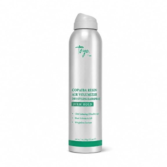 Taya Beauty Copaiba Resin Air Volumizer Dry Volumizing Hairspray, Strong Hold, Fast-Drying Lightweight Finish, 7 oz