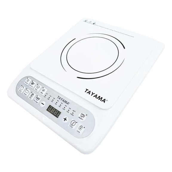 Tayama SM15-A59 1500W Induction Cooktop with 8 Settings, White