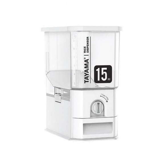 Tayama 33 lbs Capacity Rice Dispenser Grain Storage Container