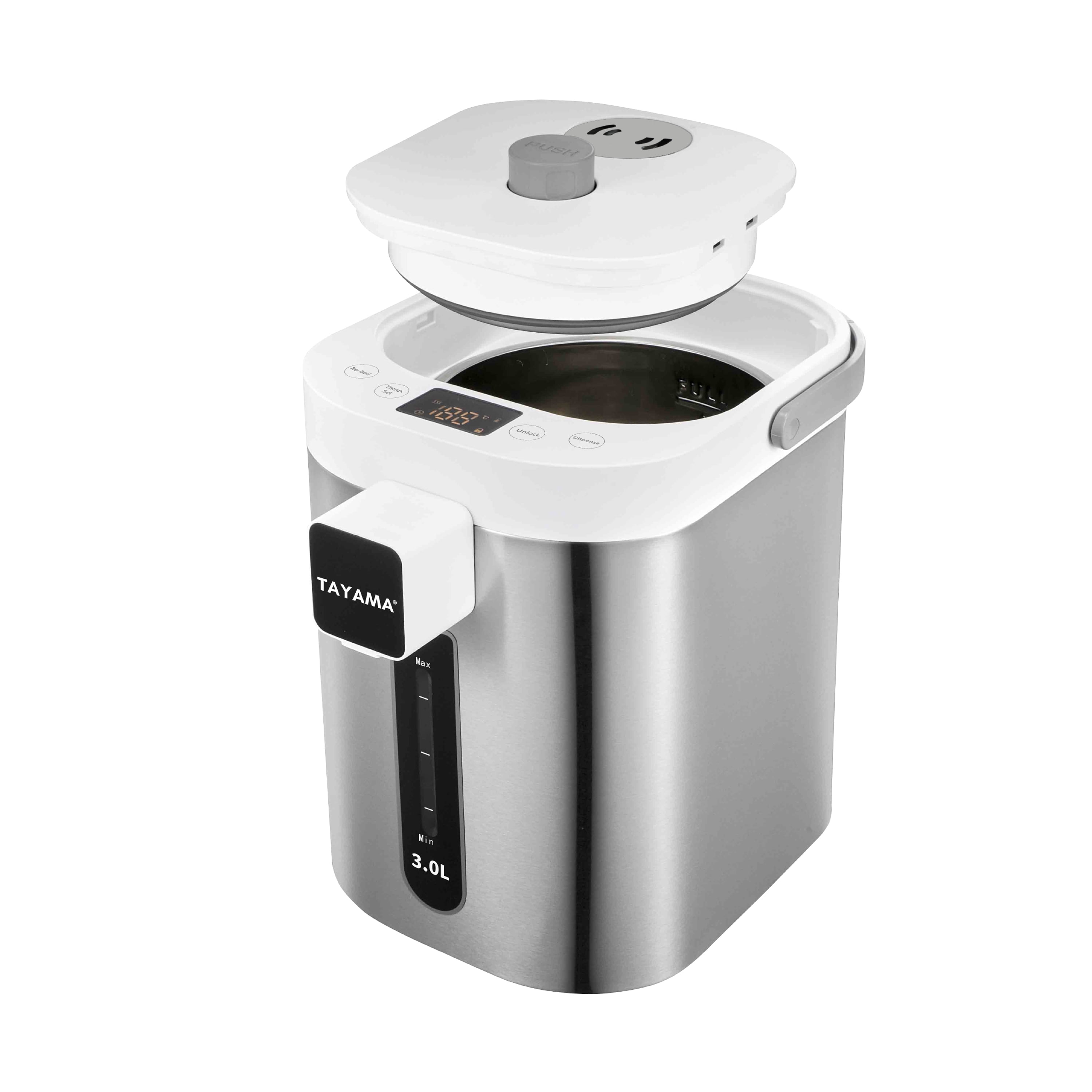 13.5-Cup Silver Stainless Steel Digital Electric Kettle