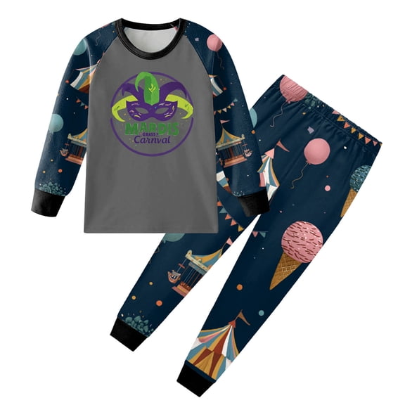 Taybagh 3t Boy Clothes Trendy Graphic Fall Clothes Carnival Print Baby Boy Fall Outfits Long Sleeved Legged Children Sets