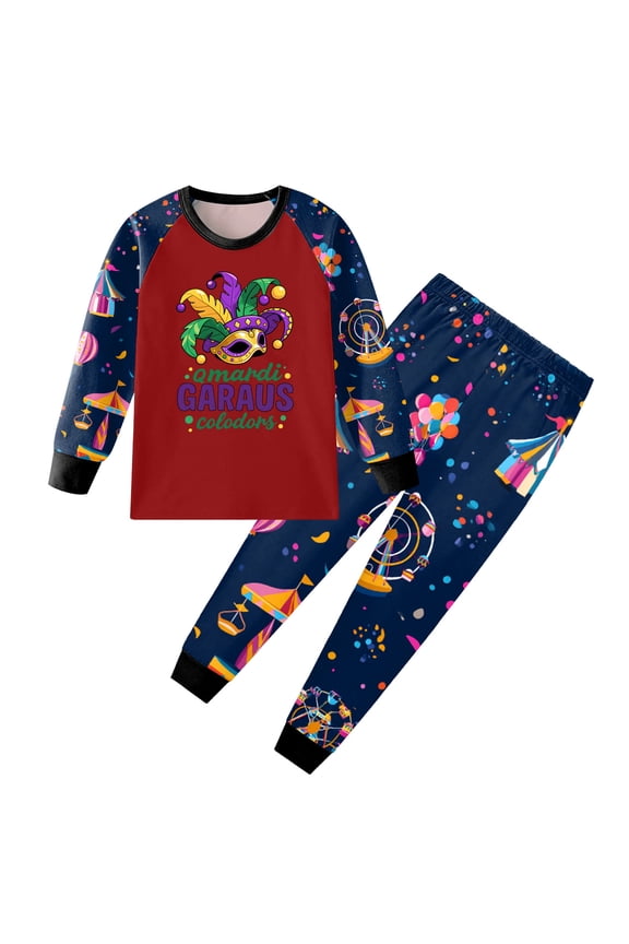 Baby Boy Winter Clothes 2T 3T 4T 5T 6T Carnival Toddler Boy Outfits Winter Baby Clothes Set Graphic Tshirt Pants Bundle