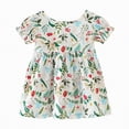 thumbnail image 1 of Taybagh Baby Girl Dresses Round Neck Party Dress with Floral Graphic Printed for Baby Casual Clothes Light Green 5-6 Years, 1 of 4