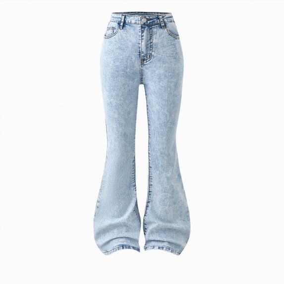 Taybagh Girls Flare Jeans Versatile Close-Fitting Girls Sweatpants Comfy Low Rise Bell Bottoms Fashion