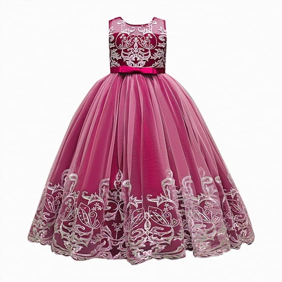 Taybagh Girls Long Dress Pageant Gown for Wedding Birthday Party Formal Maxi Prom Girls Dresses