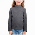 thumbnail image 1 of Taybagh Girls Long Sleeve Top with High Neck Solid Color Baby Girl Clothes Chic Shirt for Teens Base Everyday, 1 of 1