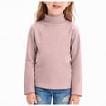 thumbnail image 1 of Taybagh Girls Long Sleeve Top with High Neck Solid Color Baby Girl Clothes Chic Shirt for Teens Base Everyday, 1 of 1