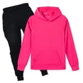 thumbnail image 1 of Taybagh Girls Outfits Size 7/8 Thermal Kids Clothes Top Pants Tracksuit Solid Color Sweatshirts Winter Clothes for Teen Girls Hot Pink 5-6, 1 of 3