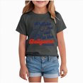 thumbnail image 1 of Taybagh Girls Shirts Funny Graphics Baseball Shirts for Girls Sports Short Sleeve Clothes Grey 9-10 Years, 1 of 4