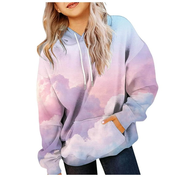 Taybagh Girls Sweatshirts Crew Neck Clothes for Kids Tunic Pullover Cute Hoodies for Girls Trendy