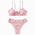 thumbnail image 1 of Taybagh Girls Swimsuits Size 10-12 Hollowed-Out Floral Prints High Waist Swimwear Girls Bikini Set with Spaghetti Strap Stylish Kids Clothes, 1 of 6