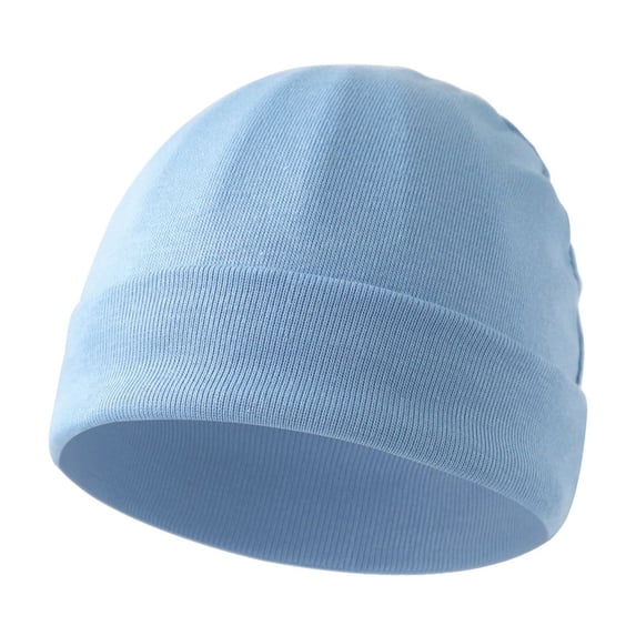 Taybagh Infant Winter Hat Cotton Thick Preemie Hats Solid Color Knitted Newborn Cap for Outdoor