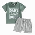 thumbnail image 1 of Taybagh Lover Boy Baby Outfit Graphic T Shirt Solid Color Sports Shorts Handsome Toddler Boy Clothes, 1 of 9