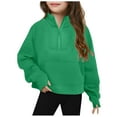 thumbnail image 1 of Taybagh Sweatshirts for Teen Girls Cute Half Zip Girls Clothes Fleece Crop Pullover Fall Clothes for Teen Girls, 1 of 5