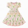 thumbnail image 1 of Taybagh Toddler Girls Party Dress Short Sleeve Print Dance Celebration Frock for Baby Casual Summer Dresses for Girls, 1 of 7