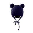 thumbnail image 1 of Taybagh Toddlers Hats Winter Toddler Girl Hat Knitted Double Wool Earmuffs Hat with Adjustable Rope, 1 of 3