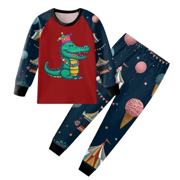 Taybagh Toddlers Winter Clothes Carnival Printed Round Neck Boys Clothes Fall Baby Outfits with Cute Patterns