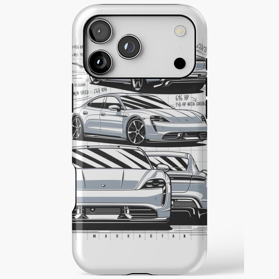 Taycan Turbo S Electric Sports iPhone Case 17 11 12 13 14 15 16 Pro Max