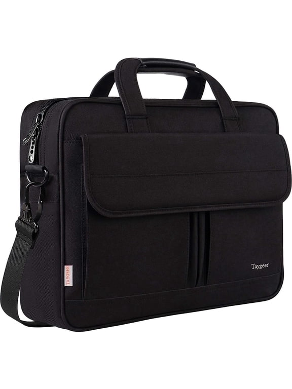 Laptop Briefcases for Men, 15.6in Waterproof Work Bag with Laptop Compartment, Black