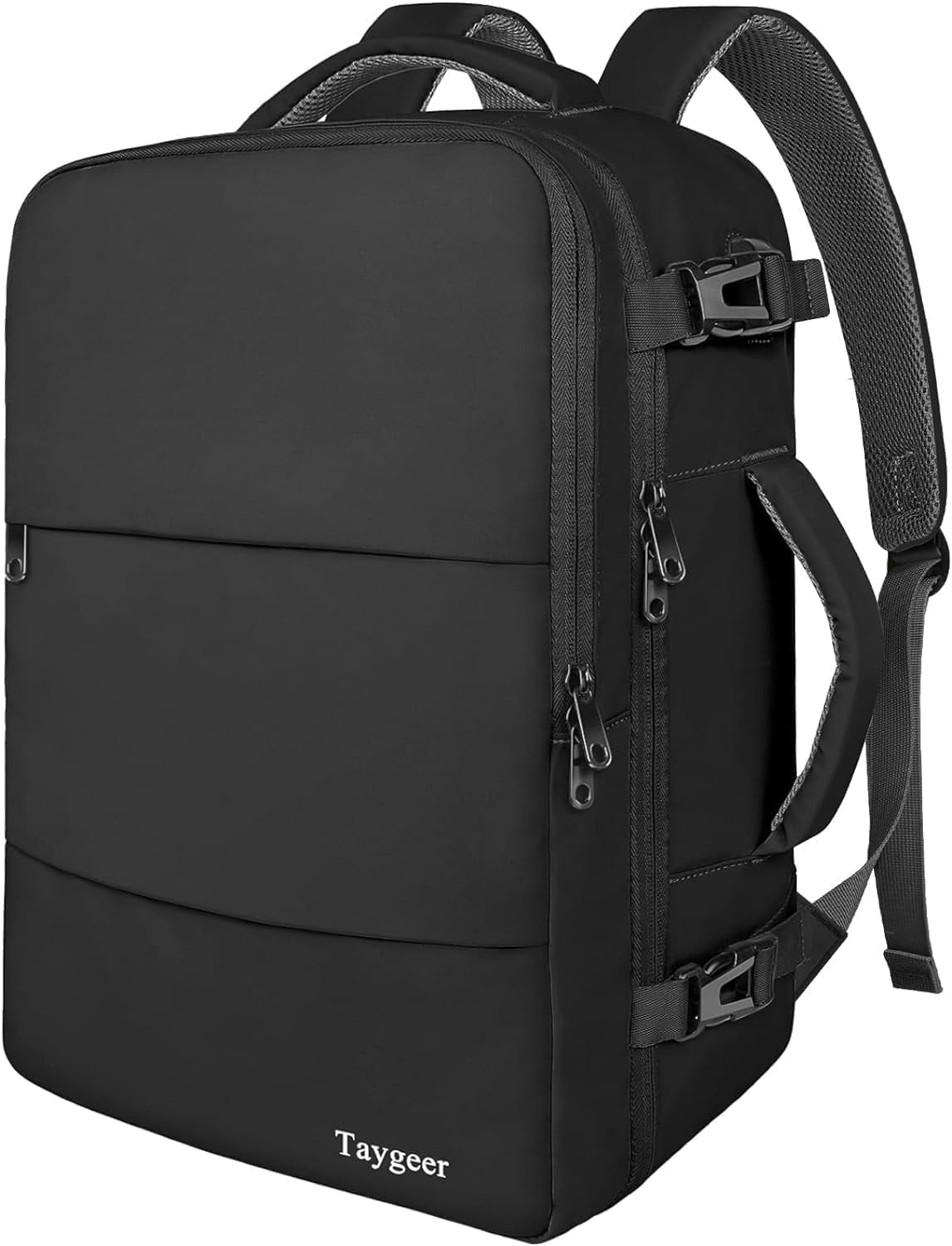 Taygeer Travel Laptop Backpack for Women Men, 35L Carry on Luggage Backpacks with Shoe Pouch,Black