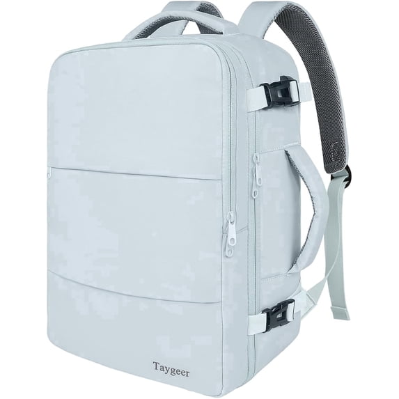 Taygeer Travel Laptop Backpack for Women Men, 35L Carry on Luggage Backpacks with Shoe Pouch, Blue
