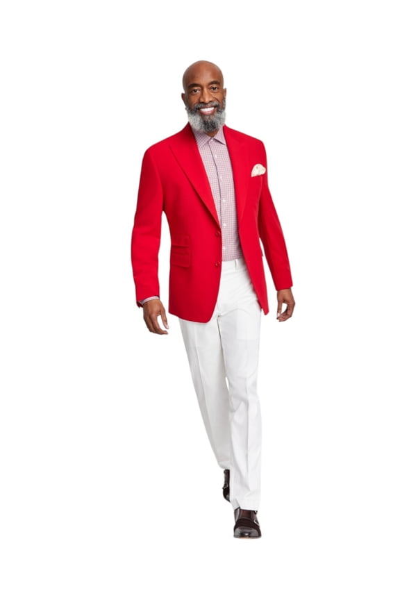 Mens Classic fit Sport Coat Blazer 46 R Bright Red Solid