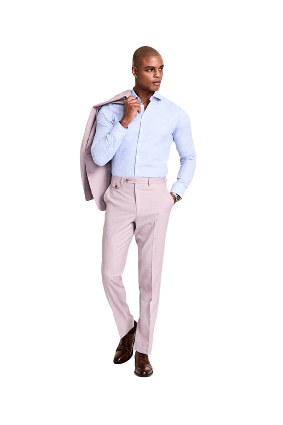 Mens Regular fit Dress Pants 38 / 32 Pink Check