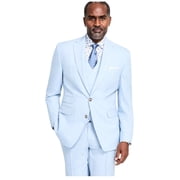 Tayion Mens Regular fit Suit Jacket Blazer 44 L Light Blue Solid