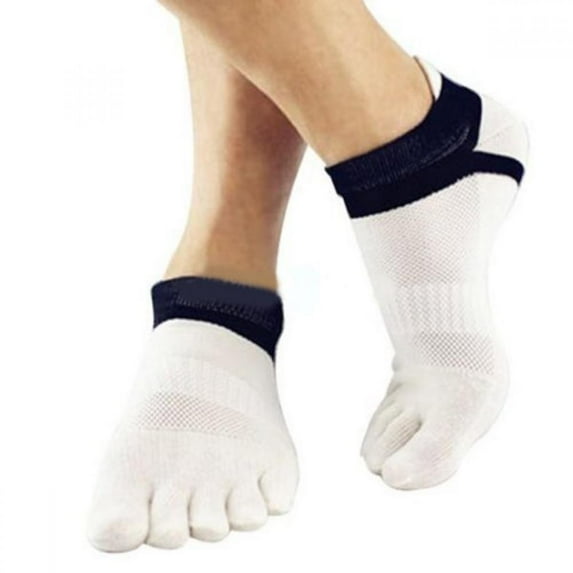 Taykoo Unisex Sport Running Socks Cotton Five Finger Anti- Slip Toe Socks Breathable