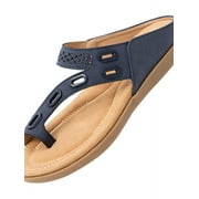 Taykoo Womens Fashion Sandals w/Toe Ring Flat Slipper