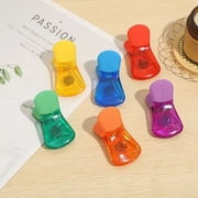 Taylongift Christmas Valentine's Day 6pcs Magnetic Metal Clip Candy Color Memo Clip For Student Information Office Bill Storage Clip Refrigerator Message Magnet Clip