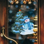 Taylongift Christmas Valentine's Day Christmas Snowman Snowflake Tree Sticker Window Glass Christmas Decoration Wall Sticker