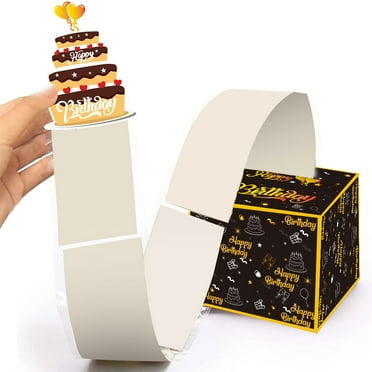 Taylongift Christmas Valentine's Day Happy Birthday Money Box Cash Gift Pull, Cash Gift Box, Cash Gift Black Money Clip Cash & Pull Out Card DIY Set Surprise Birthday Gift Box