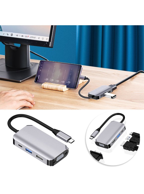 Taylongift Christmas Valentine's Day Type-c Docking Station Expands Usb Splitter To Hdmi Vga Hub Multi-function Conversion