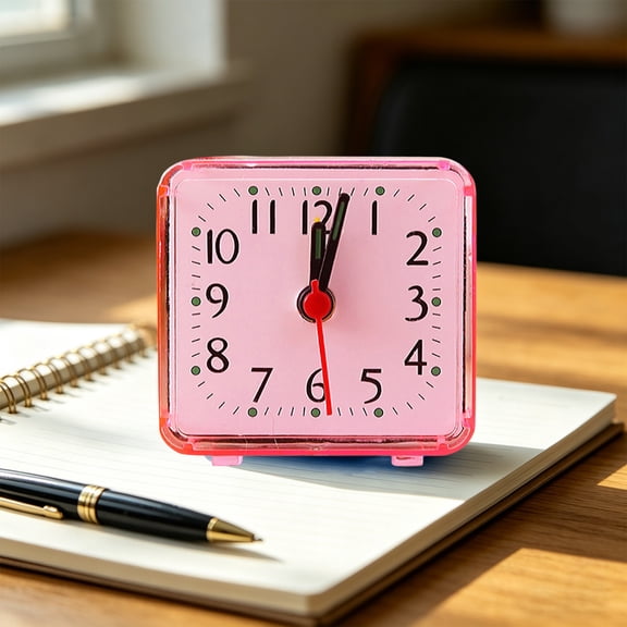 Taylonsss Clear Digital Alarm Clock Desktop Clock Transparent LED Display Timepiece for Bedroom Office Dorm Home Decor 1Pc