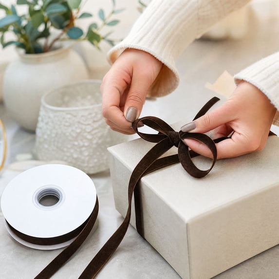 Taylonsss Clearance Double Sided Velvet Ribbon 1 Pc Flocked Velvet ...