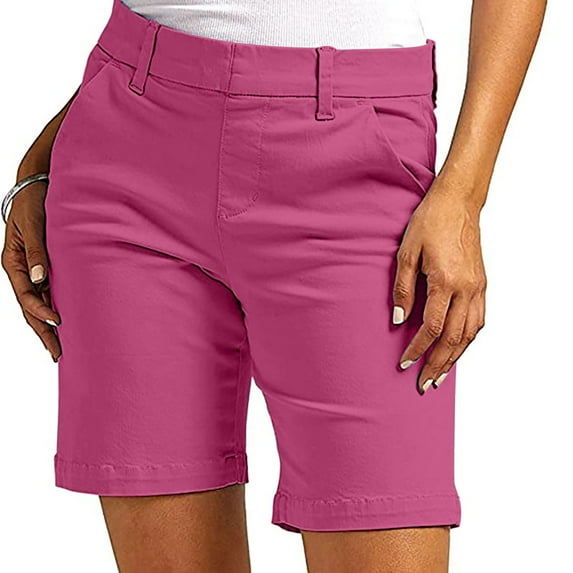Taylonsss Clearance Fashion Women's Summer Casual Twill Solid Color Shorts With Pocket