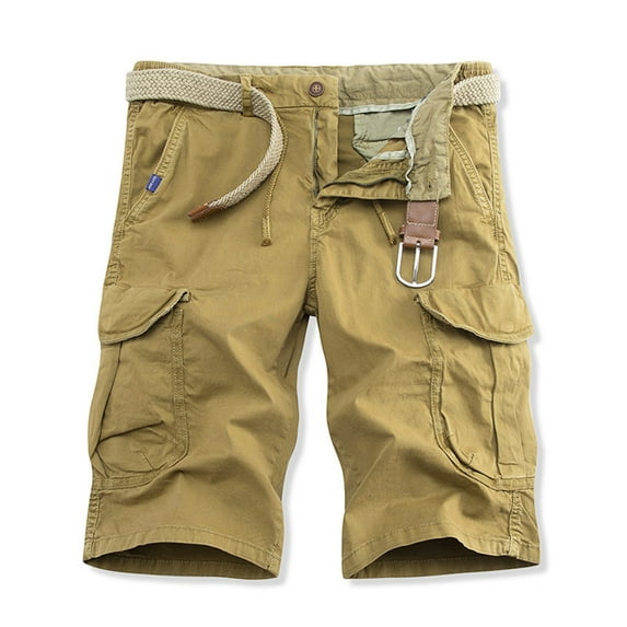 Taylonsss Clearance Men's Casual Pure Color Outdoors Pocket Beach Work Trouser Cargo Shorts Pant