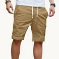 thumbnail image 1 of Taylonsss Clearance Men's Lace-up Elastic Waist Pocket Exercise Fitness Home Half Shorts Pants, 1 of 6