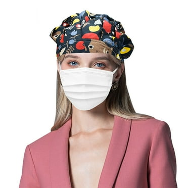 Taylonsss Clearance Scrub Cap Hat Suction Sweat Towel Nurse Cap Printed Baotou Cap