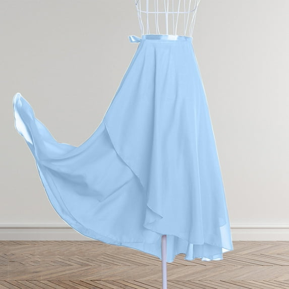 Taylonsss Clearance Women Wrap Skirt Ladies Long Skirts Chiffon Dance Sheer Skirt Summer Beach High Waisted Skirts