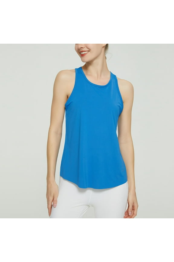 Clearance Women's 2024 Summer Outdoor Sports Tops Loose Racer Tops Fitness Wear Yoga Sportswear