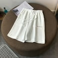 thumbnail image 1 of Taylonsss Clearance Women's Casual Solid Letter Print Shorts Wide Leg Pant Oversized Pocket Pant, 1 of 7