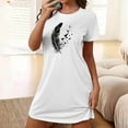 thumbnail image 1 of Taylonsss Clearance Women's Oversized Short Nightgown Fashion Chest Print Short Sleeve Nightdress, 1 of 7